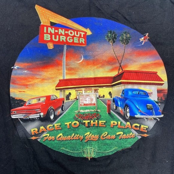 In N Out Burger Graphic Tee Thrifted Vintage Style Size S - Picture 9 of 11